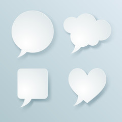 Bubble speech banners. Vector illustration