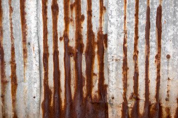 grunge and old rusty zinc wall