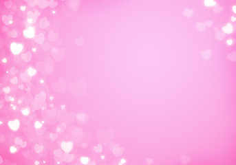Valentine's day pink hearts background