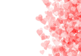Valentine's day red hearts background