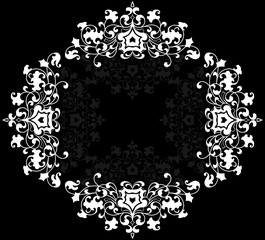 Abstract floral frame