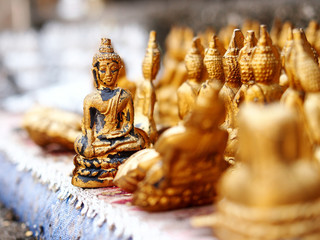 Small golden buddha statue