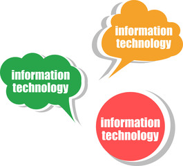 information technology. Set of stickers, labels, tags. Business