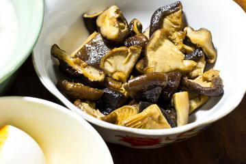 Fried fresh mushrooms  in a bowl
