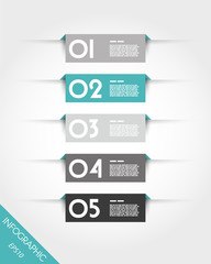 turquoise rectangular stickers with shadows