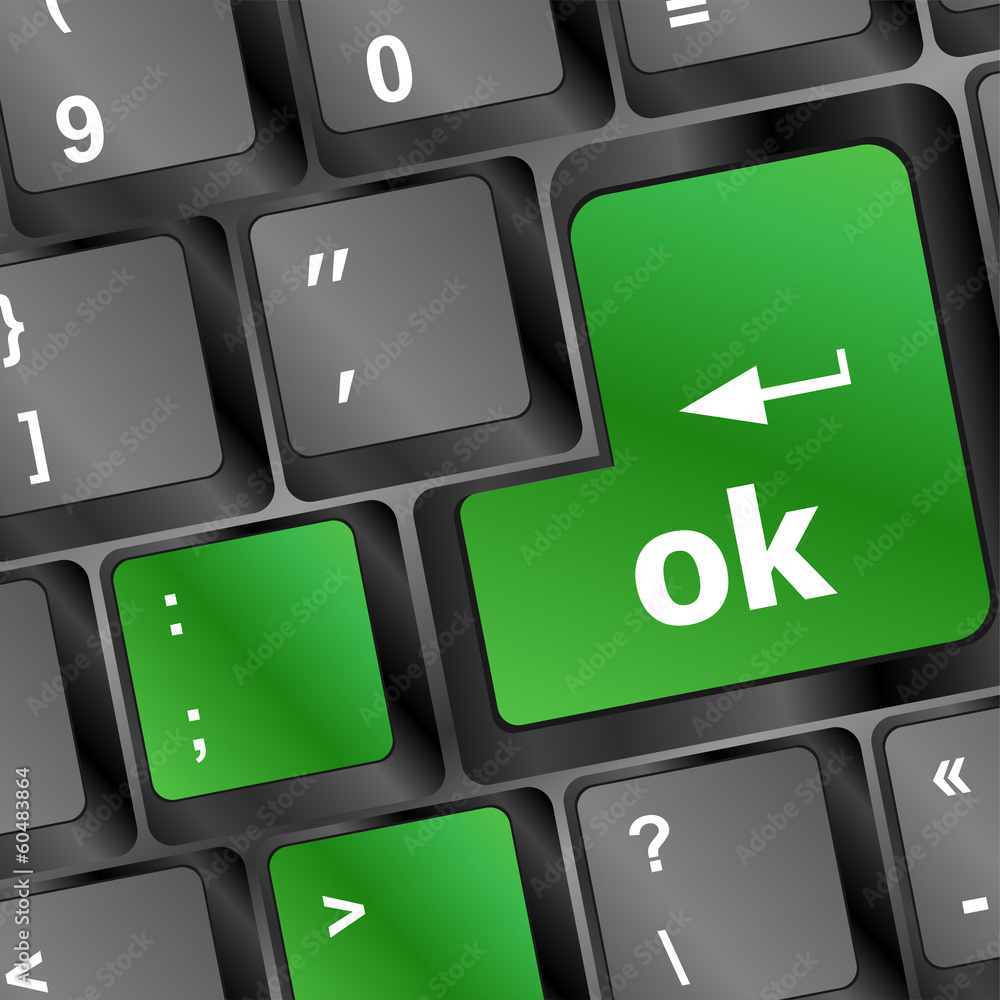 Poster ok button on the keyboard key