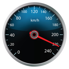 Speedometer on white background (vector)