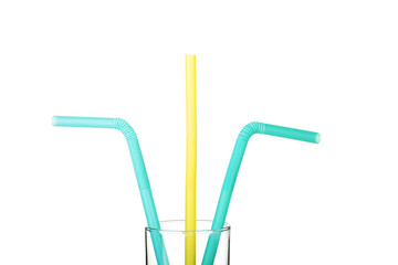 Colorful straws. Vertical view.