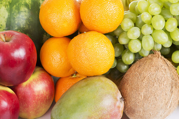 Naklejka na ściany i meble Close up on fresh fruits.