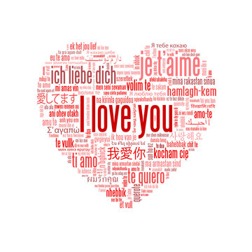 "I LOVE YOU" Tag Cloud (heart card romance valentine’s day pink)