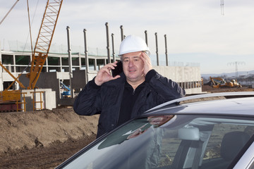 Civil engineer at the construction site
