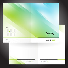 catalog booklet folder brochure colorful design gradient green