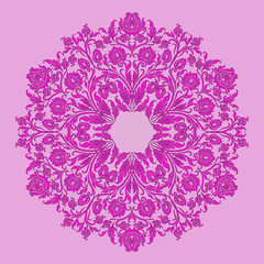 ornamental round lace pattern, circle background