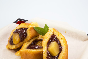 栗入り三笠、和菓子