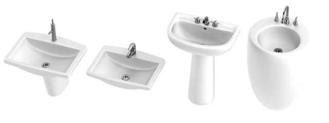 realistic 3d render of basins