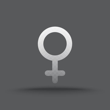 Vector of transparent female icon on isolated background