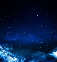 abstract blue background, Nightly sky