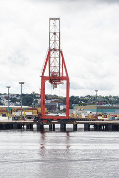 Shipping Crane on Coast of Canada