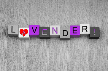 Love Lavender, sign series for herbs, fragrance and oils.