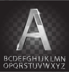 Glass alphabet VECTOR