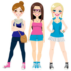 Three Casual Girls