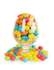 colorful candy in glass