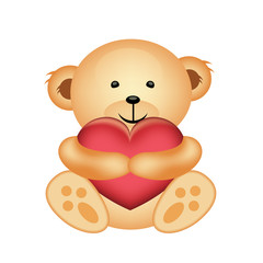 Cute Teddy Bear with Heart