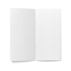 Booklet template on white background.