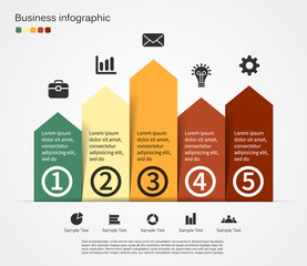 Fototapeta premium Modern vector info graphic for business project