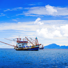 Fishing ship in Andaman sea Thailand - 60494671