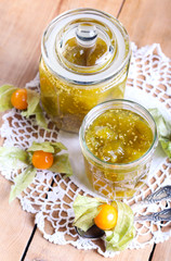 Homemade winter cherry jam