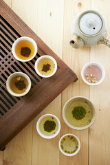 Obraz na płótnie Canvas Traditional chinese tea ceremony accessories