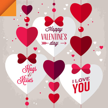 Valentine's day background. Vector illustration