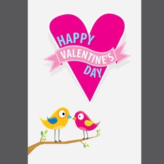 valentine day love beautiful card with cute love couple birds