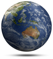 Earth globe - Australia and Oceania