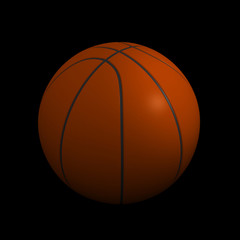 Basketball isolated on a black background.