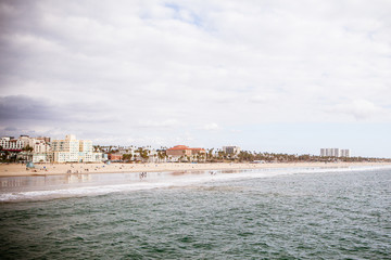 Fototapeta na wymiar Santa Monica Beach Front