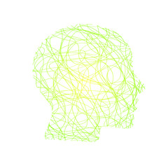 Kopf Gesicht Silhouette Vektor Abstrakt