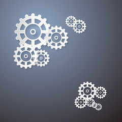 Abstract Cogs, Wheels Paper Background