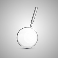 Magnifying Glass Isolated on Grey Background