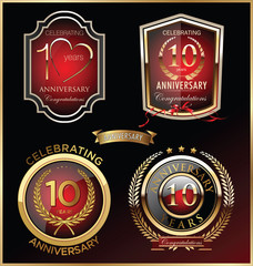 Anniversary sign collection, retro design