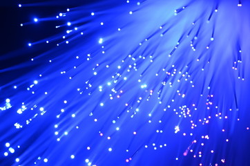 abstract view of fiber optics