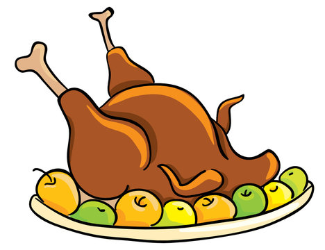 Thanksgiving day, roasted turkey