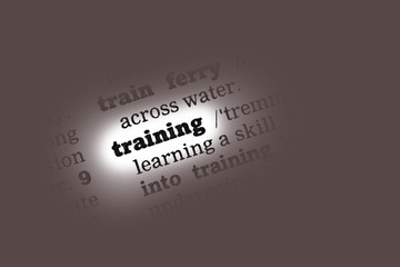 Fototapeta premium Training Dictionary Definition