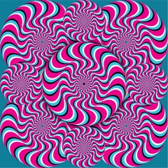 Optical illusion wave circles