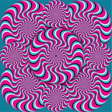 Optical illusion wave circles