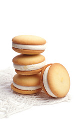 Fototapeta na wymiar Cookies with marshmallows