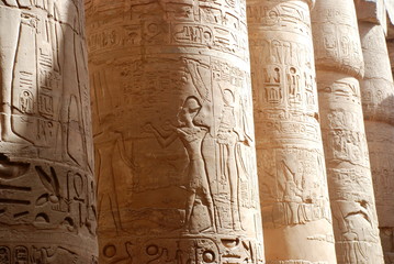 Hieroglyphs. Karnak temple, Luxor, Egypt