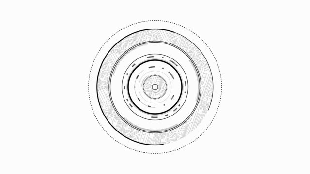 Black dial interface