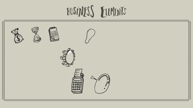 Business elements doodle appearing